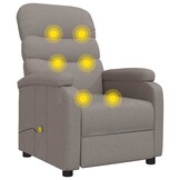 vidaXL Massagestoel Stof Taupe - 40% Korting!