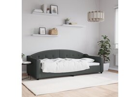VidaXL Slaapbank 90x200cm - Donkergrijs | 40% Korting!