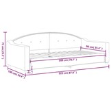 VidaXL Slaapbank 90x200cm - Donkergrijs | 40% Korting!