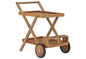 vidaXL Theewagen Massief Teakhout - 47% Korting