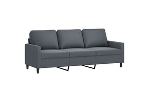 vidaXL Driezitsbank 180cm Fluweel Donkergrijs - 35% Korting!