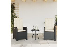 vidaXL Tuinstoelen 2 st. Poly Rattan Zwart | 61% Korting!