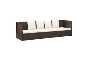 VidaXL Tuinbed Poly Rattan Bruin - 40% Korting!
