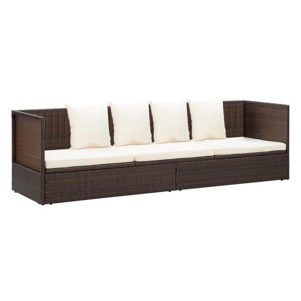 VidaXL Tuinbed Poly Rattan Bruin - 40% Korting!