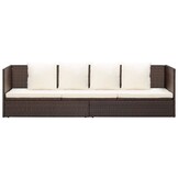 VidaXL Tuinbed Poly Rattan Bruin - 40% Korting!