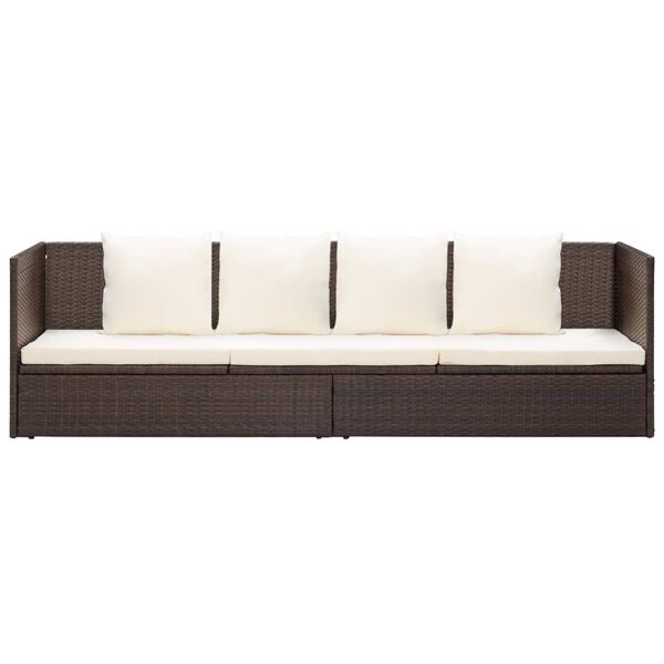 VidaXL Tuinbed Poly Rattan Bruin - 40% Korting!