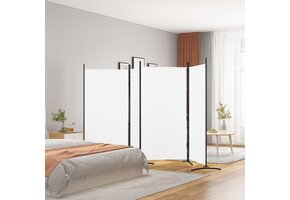 vidaXL Kamerscherm 4 Panelen Wit - 40% Korting!