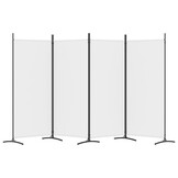 vidaXL Kamerscherm 4 Panelen Wit - 40% Korting!