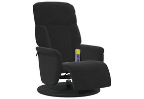 vidaXL Massagestoel Fluweel Zwart - 40% Korting