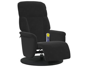 vidaXL Massagestoel Fluweel Zwart - 40% Korting