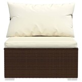 vidaXL 2-delige Loungeset Poly Rattan Bruin - Nu 51% Korting!