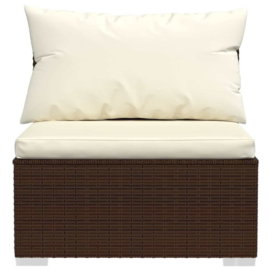 vidaXL 2-delige Loungeset Poly Rattan Bruin - Nu 51% Korting!