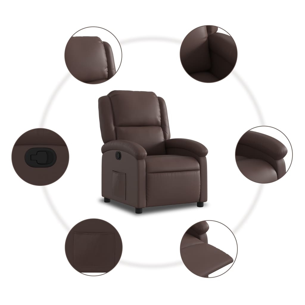 vidaXL Fauteuil Kunstleer Bruin - 40% Korting!