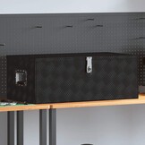 vidaXL Aluminium Opbergbox 90cm Zwart - Nu 55% Korting!