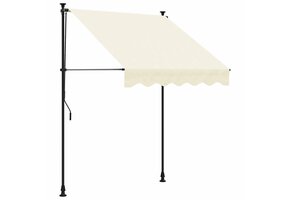vidaXL Luifel Uittrekbaar 200x150 cm Crème - 46% Korting!