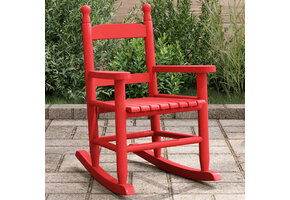 VidaXL Kinder Schommelstoel - Massief Populierenhout Rood - 60% Korting!