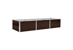 vidaXL Verhoogde Plantenbak 240x80x45cm - Gegalvaniseerd Staal (Bruin) - 64% Korting!
