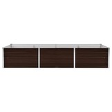vidaXL Verhoogde Plantenbak 240x80x45cm - Gegalvaniseerd Staal (Bruin) - 64% Korting!