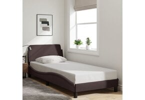 vidaXL Bedframe Stoffen Donkerbruin 90x190cm - 46% Korting!