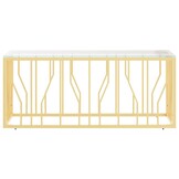 vidaXL Salontafel Goud Roestvrij Staal & Glas - 56% Korting!