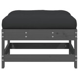 vidaXL Tuinvoetenbank met kussen | Massief grenenhout - 61% Korting!