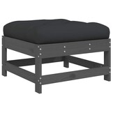 vidaXL Tuinvoetenbank met kussen | Massief grenenhout - 61% Korting!