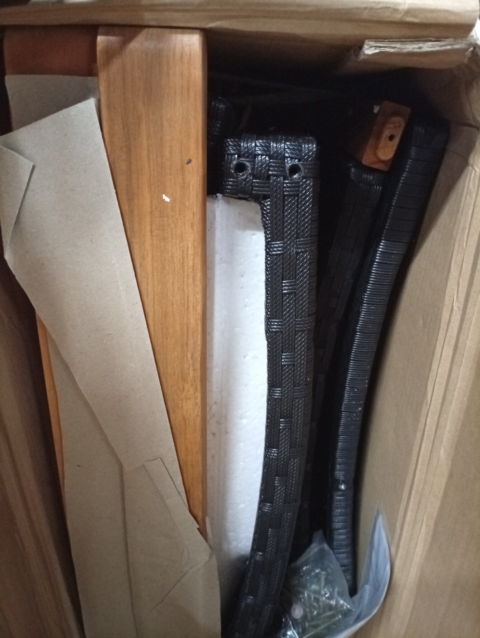 vidaXL 5-delige Loungeset Poly Rattan & Acaciahout Zwart | 55% Korting