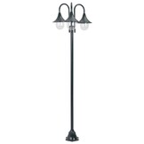 vidaXL Paalverlichting Tuin E27 220cm Aluminium Donkergroen - 68% Korting!
