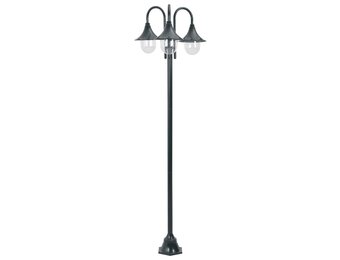 vidaXL Paalverlichting Tuin E27 220cm Aluminium Donkergroen - 68% Korting!