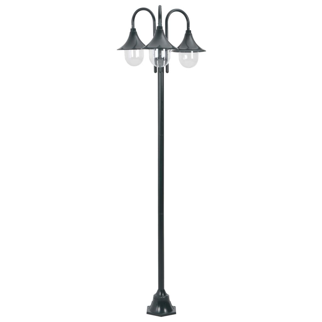 vidaXL Paalverlichting Tuin E27 220cm Aluminium Donkergroen - 68% Korting!