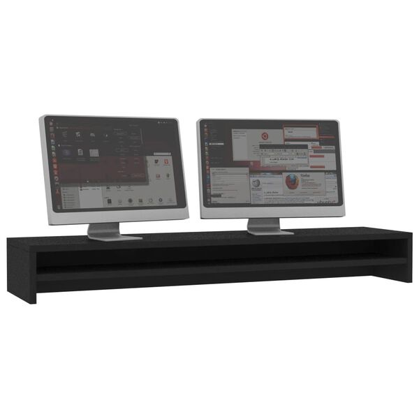 vidaXL Monitorstandaard Zwart - 60% Korting - 100x24x13 cm
