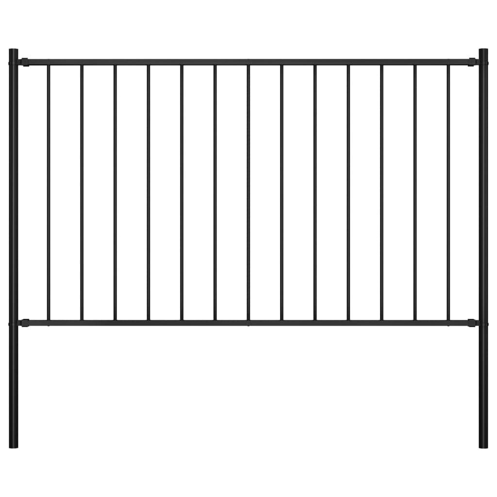 vidaXL Hekpaneel Zwart - 1,7x1m Gepoedercoat Staal (63% Korting!)
