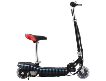 vidaXL Kinderstep met Zadel & LED Zwart - 55% Korting