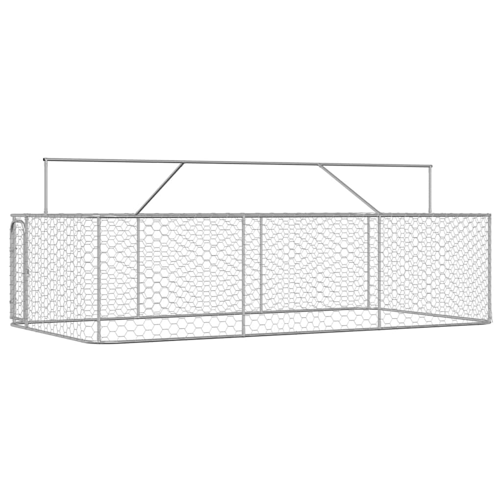 vidaXL Hondenkennel Outdoor met Dak 400x200x150 cm - 55% Korting