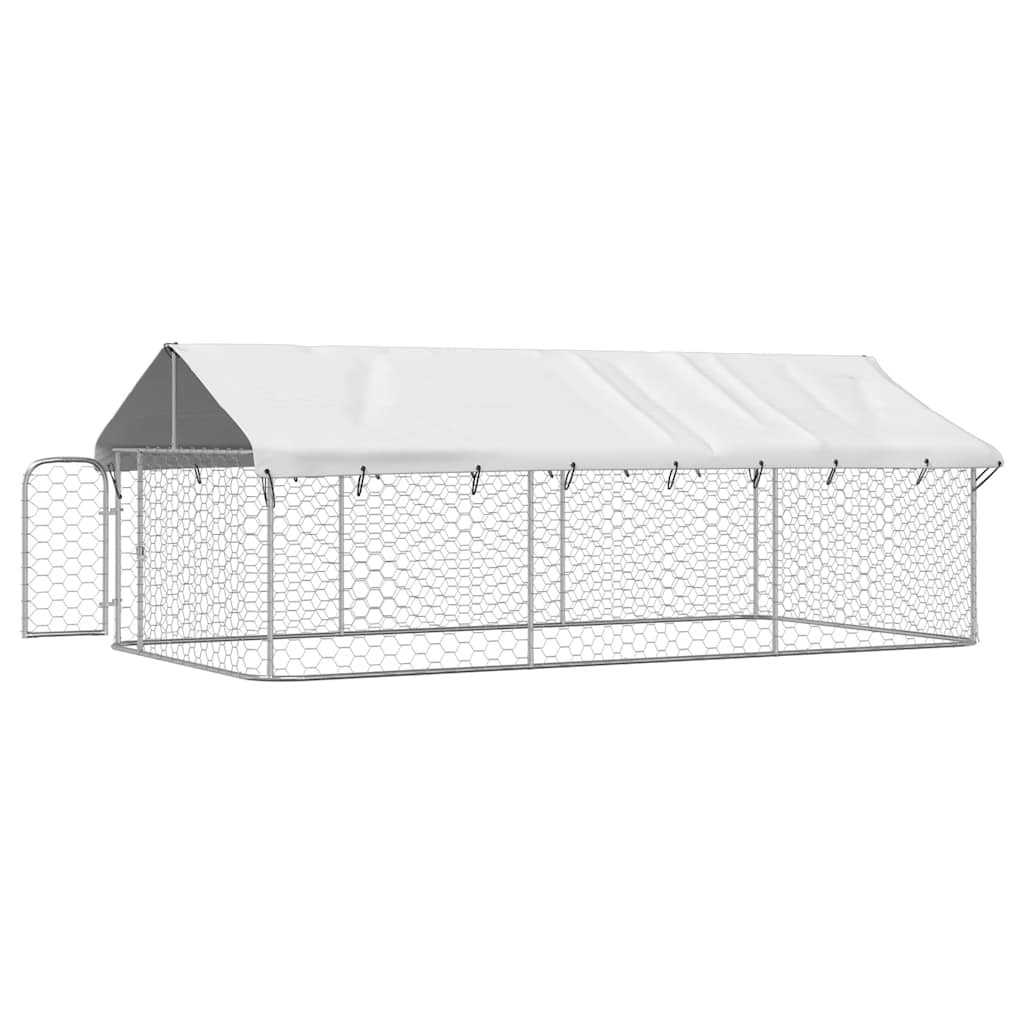 vidaXL Hondenkennel Outdoor met Dak 400x200x150 cm - 55% Korting
