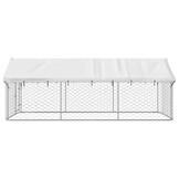 vidaXL Hondenkennel Outdoor met Dak 400x200x150 cm - 55% Korting