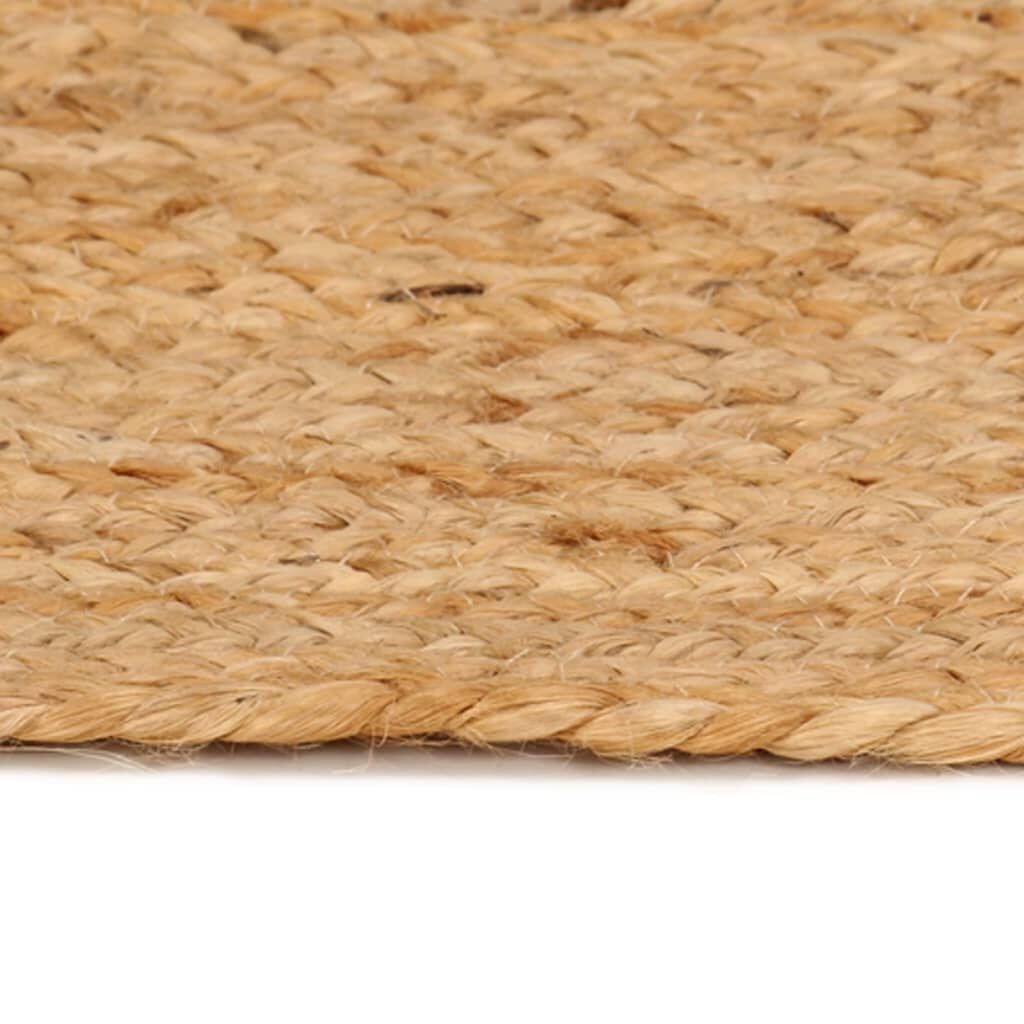vidaXL Gevlochten Jute Tapijt Rond (240cm) - 40% Korting!