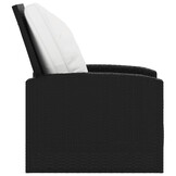 vidaXL Verstelbare Tuinstoel Poly Rattan Zwart - 61% Korting!