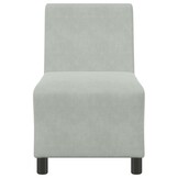 vidaXL Modulaire Bank Lichtgrijs Fluweel - 40% Korting!