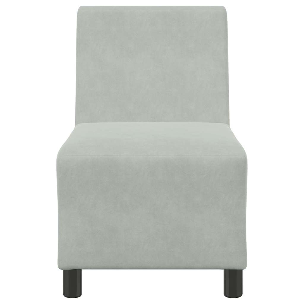 vidaXL Modulaire Bank Lichtgrijs Fluweel - 40% Korting!