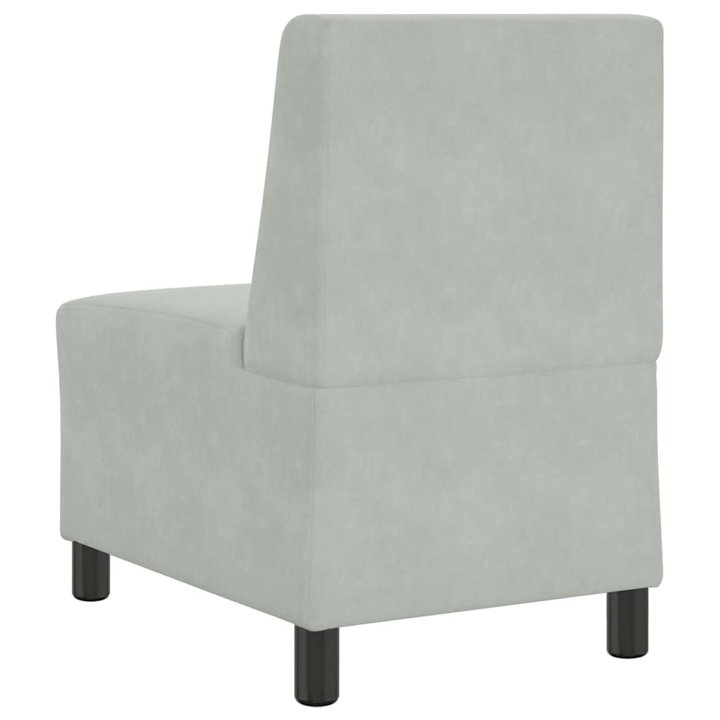 vidaXL Modulaire Bank Lichtgrijs Fluweel - 40% Korting!