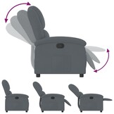 vidaXL Fauteuil Verstelbaar Fluweel Donkergrijs - 40% Korting!