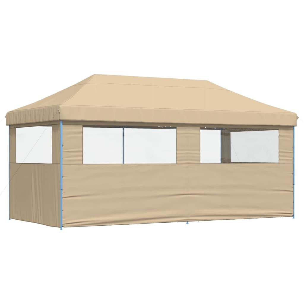 vidaXL Partytent Inklapbaar Pop-up 580x292cm Beige - Nu 55% Korting!