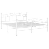 vidaXL Bedframe Metaal Wit 140x200 cm - 55% Korting!