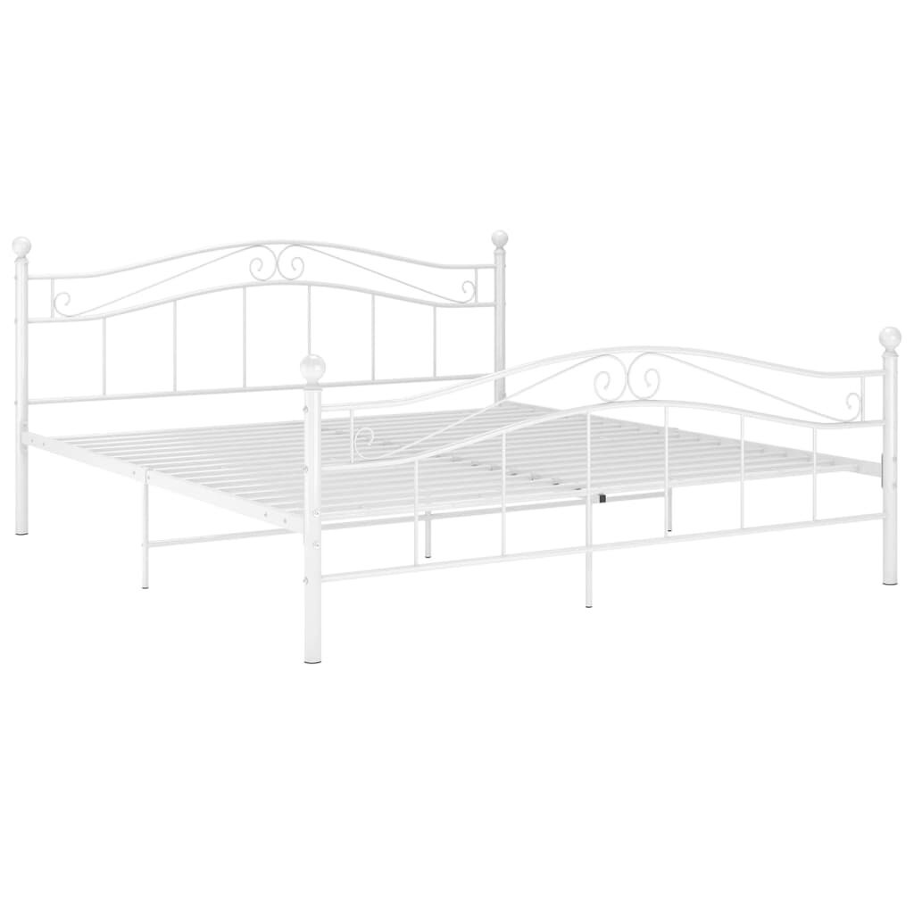 vidaXL Bedframe Metaal Wit 140x200 cm - 55% Korting!