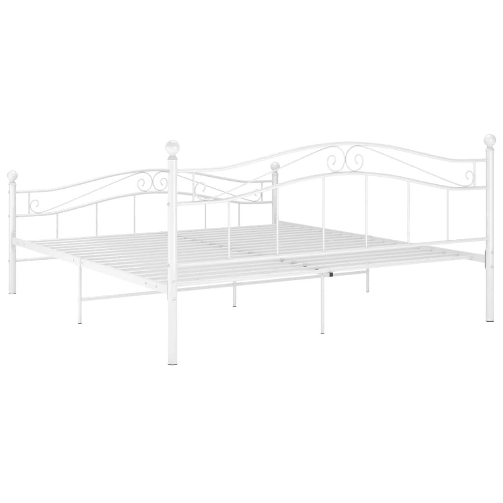 vidaXL Bedframe Metaal Wit 140x200 cm - 55% Korting!