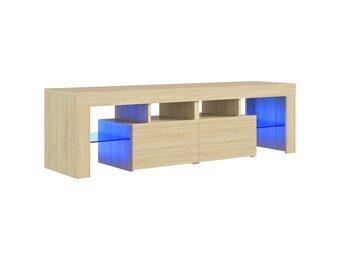 VidaXL TV-meubel met LED 140cm Sonoma Eiken - 40% Korting!