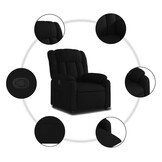 vidaXL Fauteuil Verstelbaar Stof Zwart - 40% Korting!