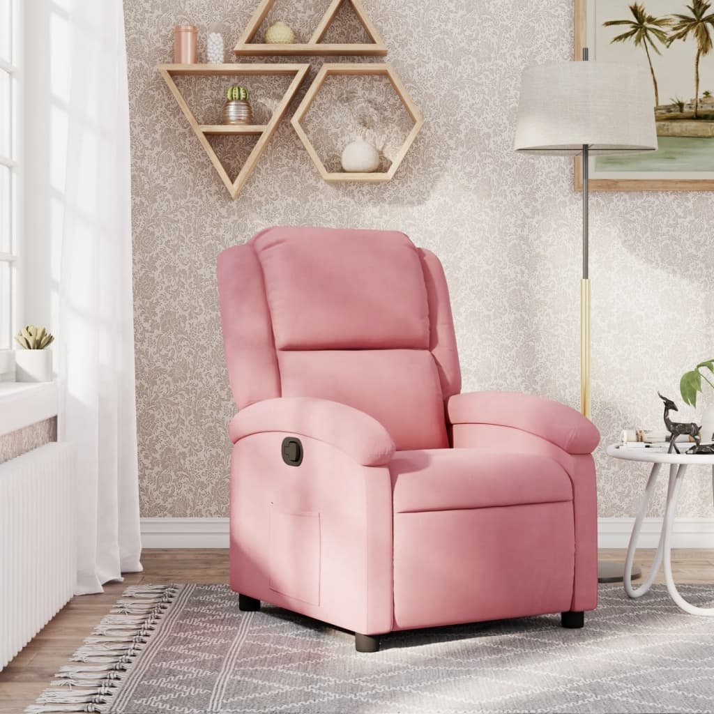 vidaXL Fauteuil Fluweel Roze - 40% Korting