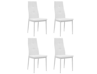 vidaXL Eetkamerstoelen Kunstleer Wit - 70% Korting